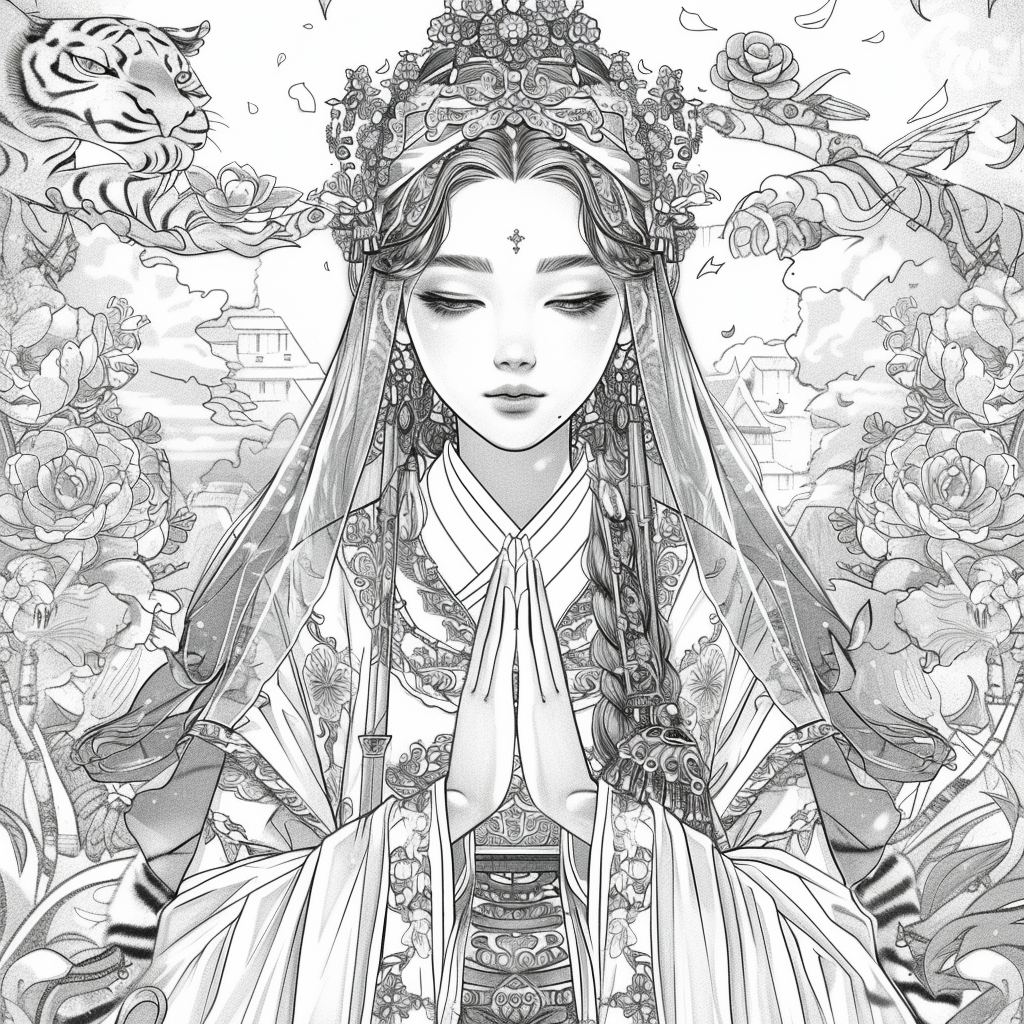 Divine Radiance – The Serene Lotus Priestess