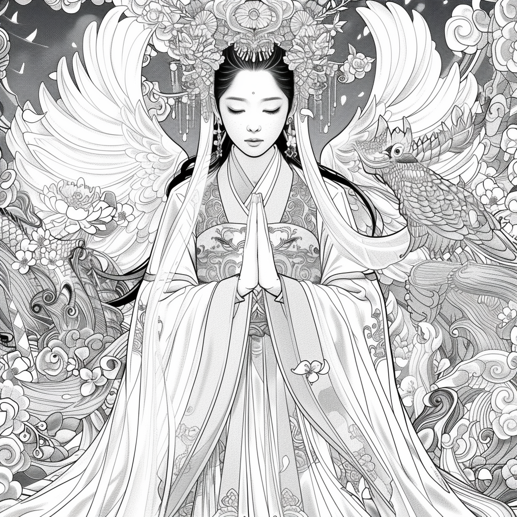 Harmony of eleganceGolden Dawn Princess of Blossoms