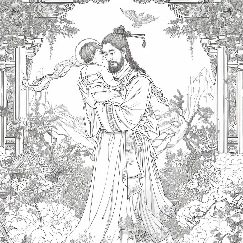 Sanctuary of Blossoms – The Sacred Mother and Child