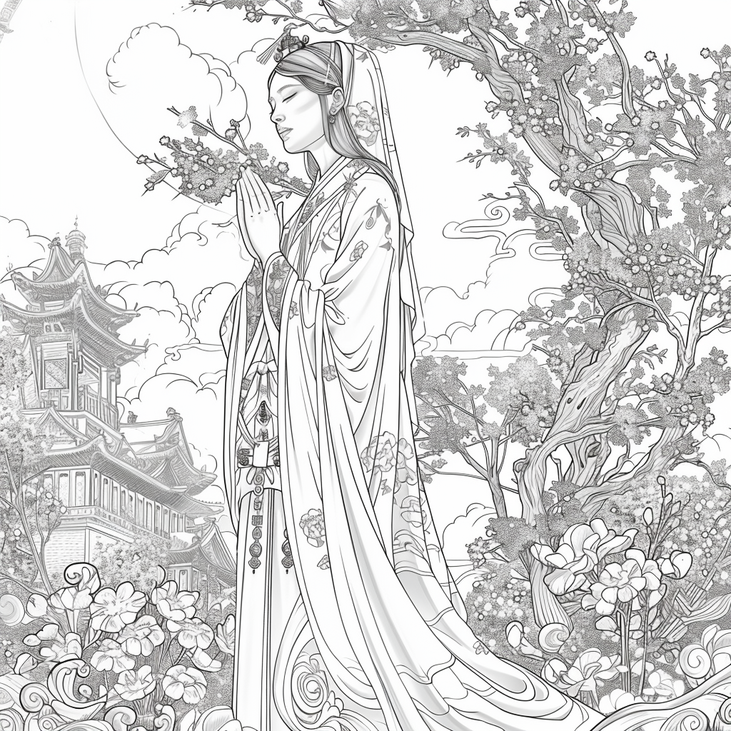Floral hanbok