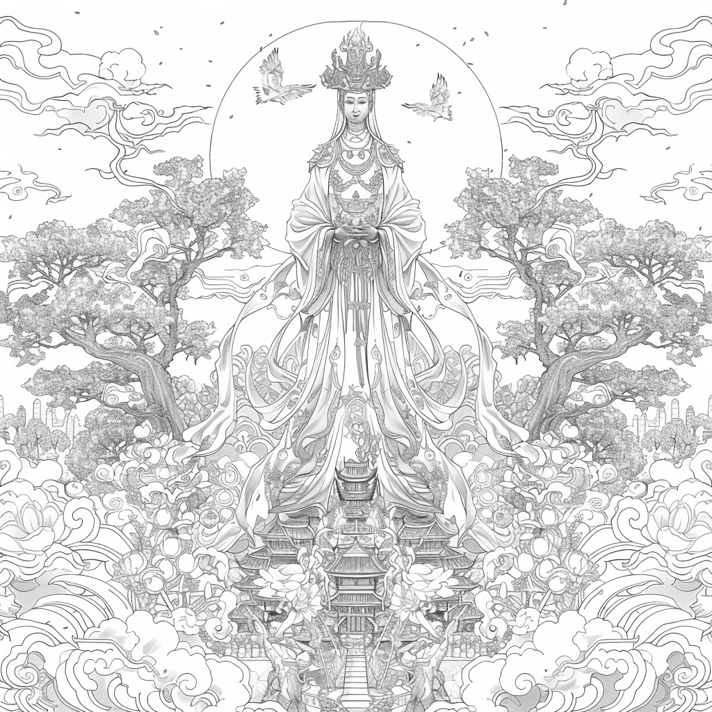 A radiant princess of Blossoms and the Peacock’s Grace