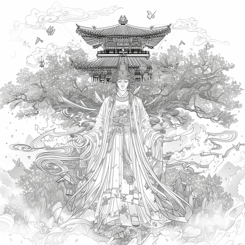 Whispering Blossoms – The Prayer Beneath Ancient Pines
