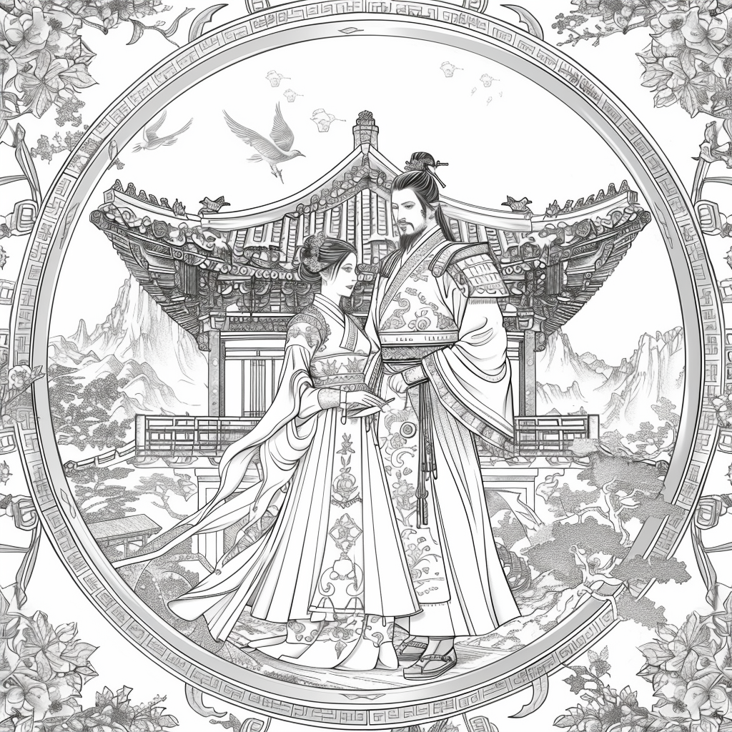 Scarlet Elegance of the Imperial Court
