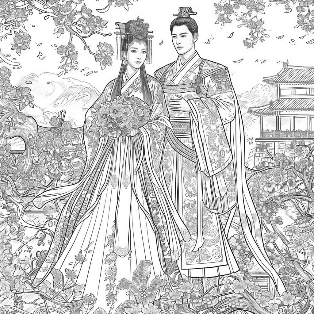 Scarlet Elegance of the Imperial Court