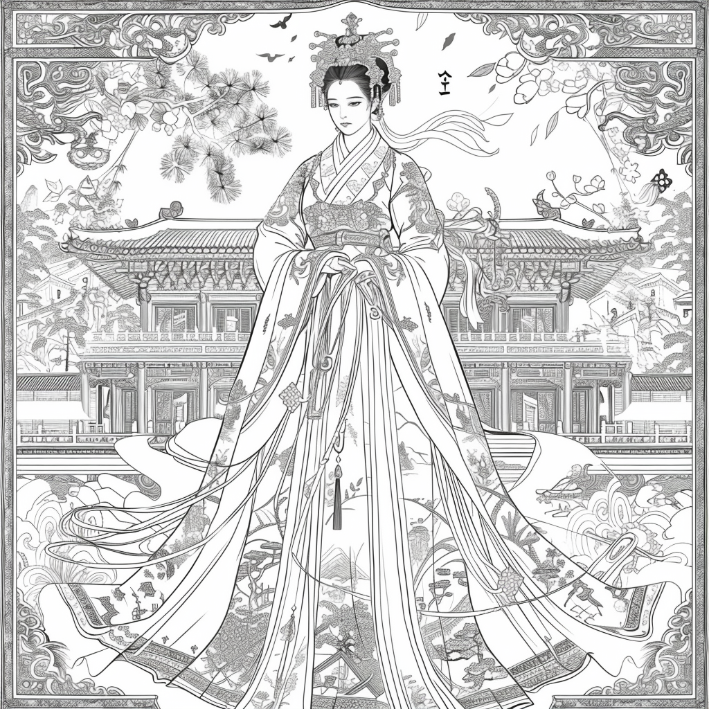 Scarlet Elegance of the Imperial Court