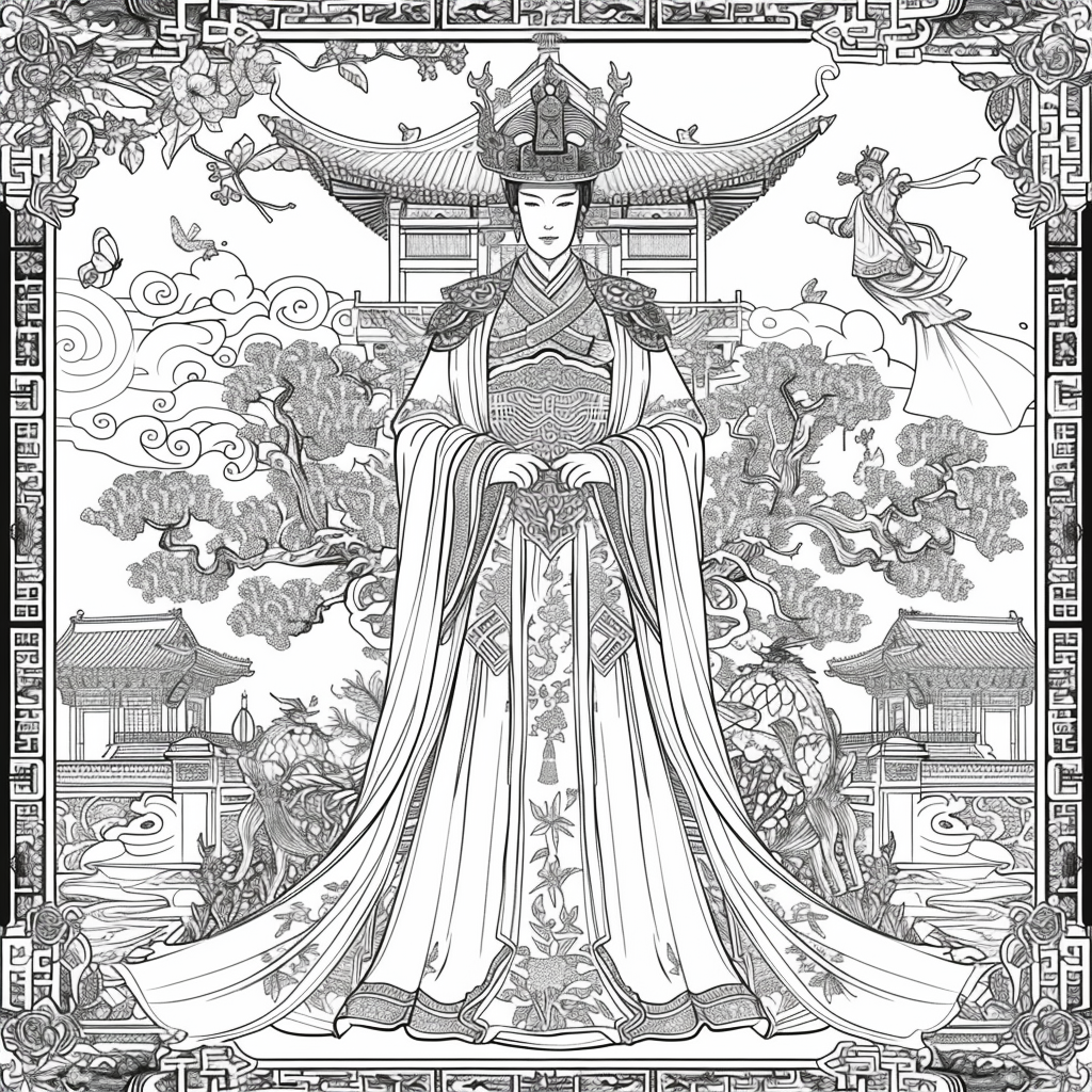 Scarlet Elegance of the Imperial Court