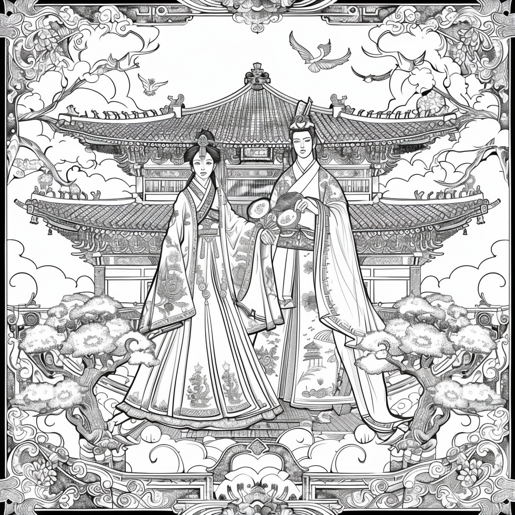 Scarlet Elegance of the Imperial Court