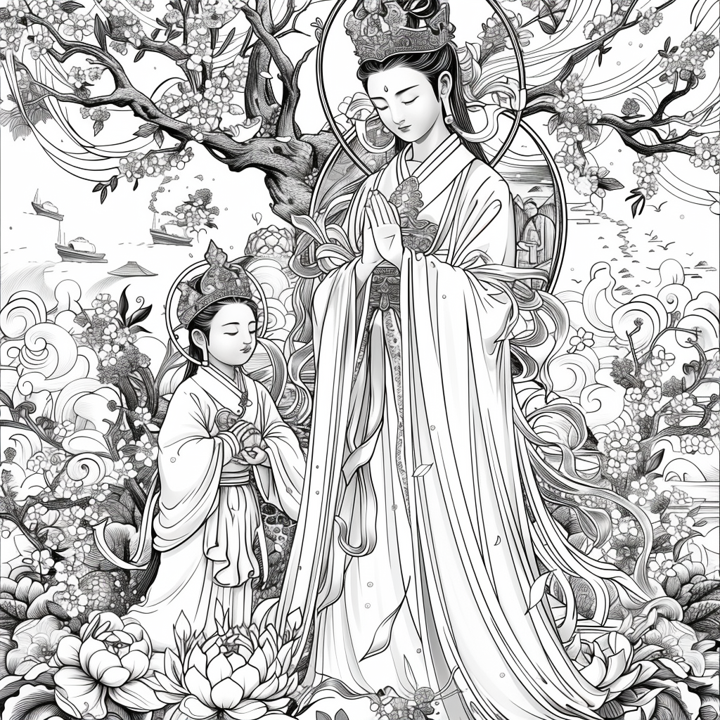 Floral hanbok
