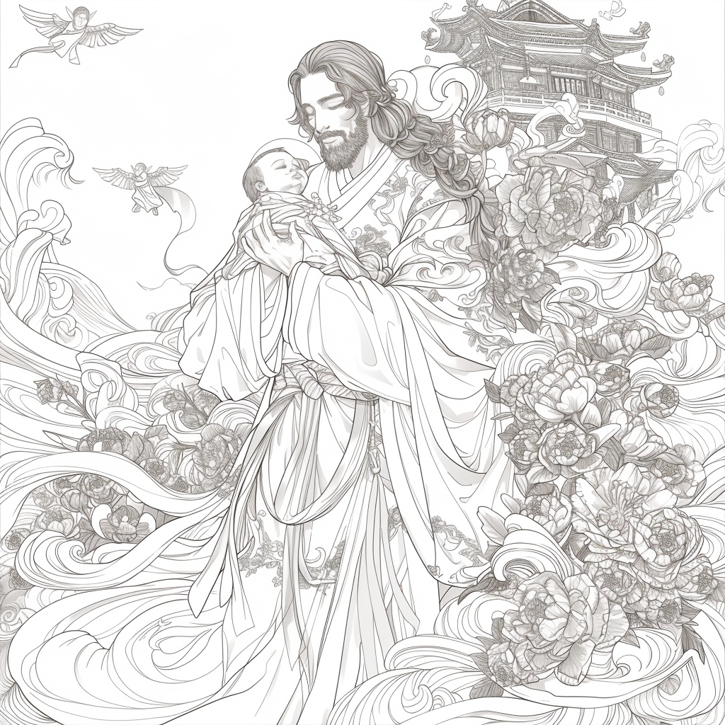Sanctuary of Blossoms – The Sacred Mother and Child