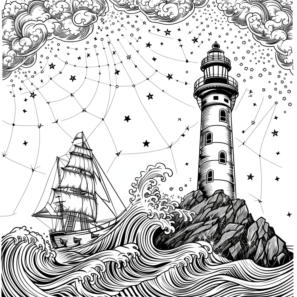 Guided by the Stars – Lighthouse of Hope on the Cosmic Sea