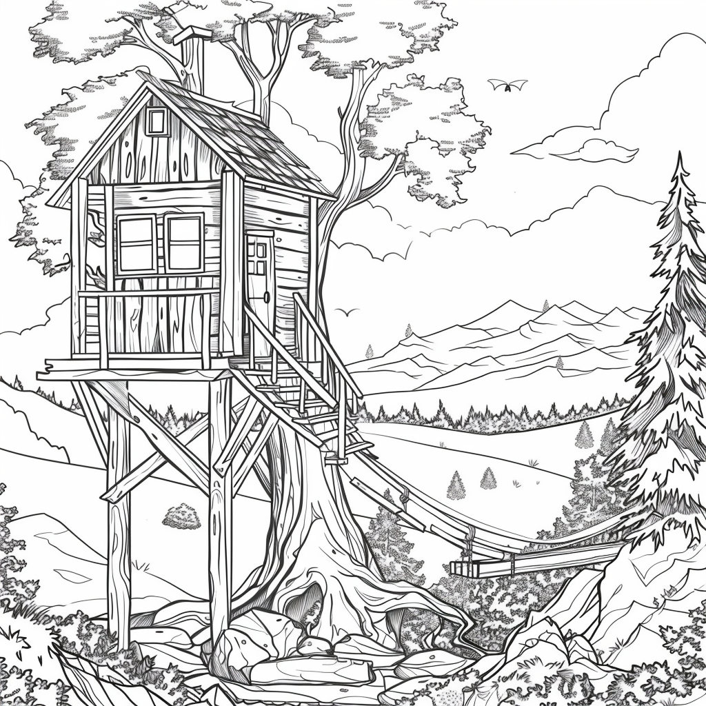 Twilight Refuge – The Treehouse Above the Clouds