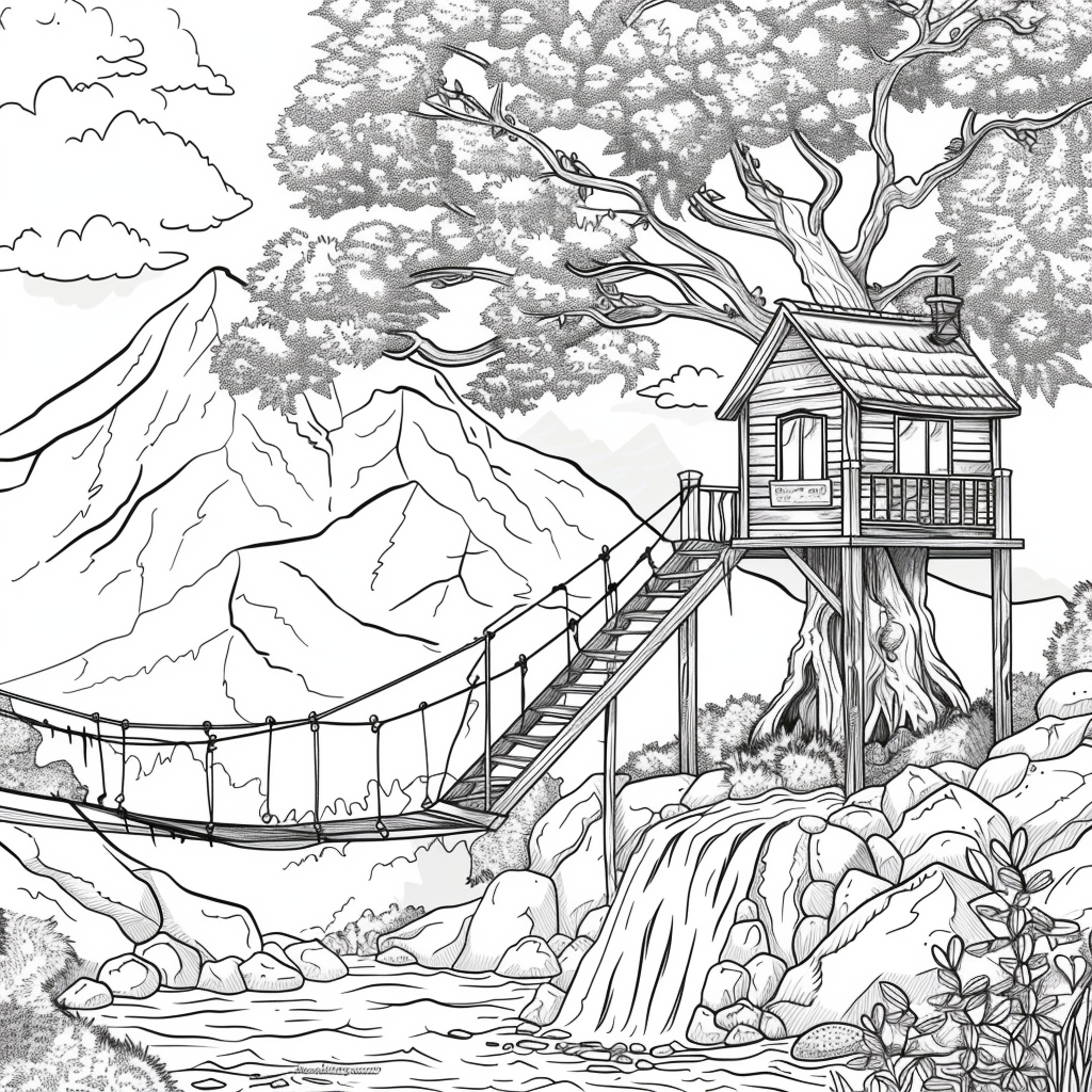 Twilight Refuge – The Treehouse Above the Clouds