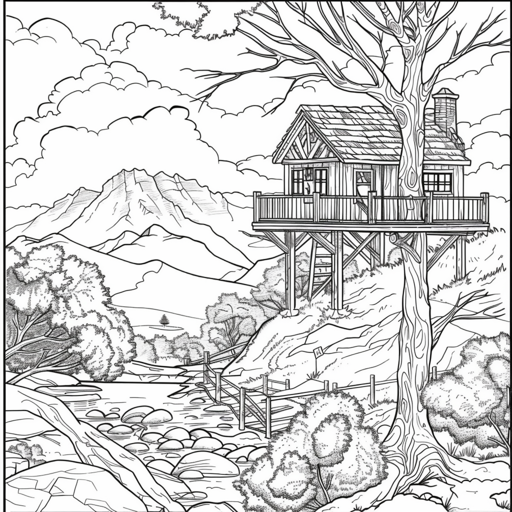 Twilight Refuge – The Treehouse Above the Clouds