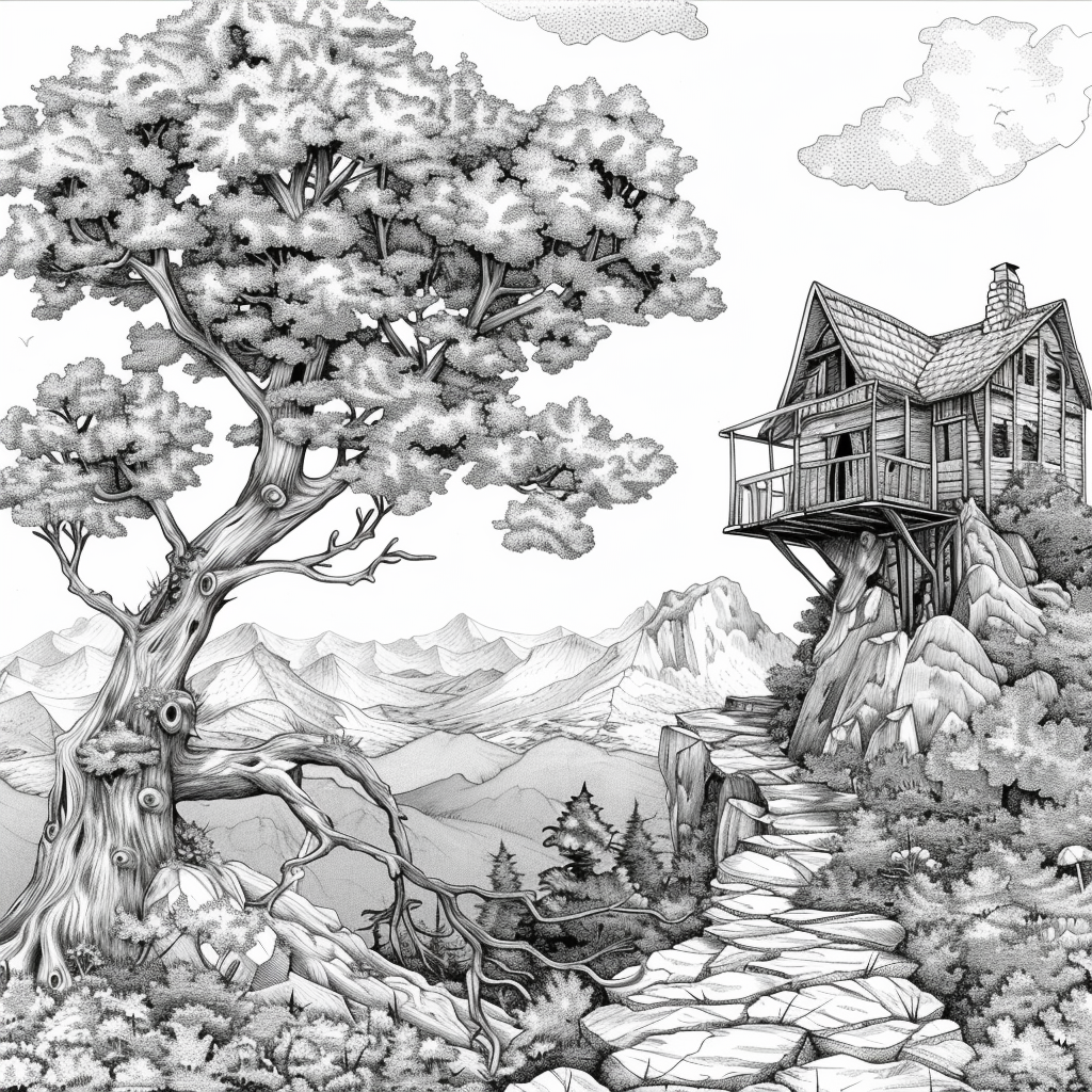 Twilight Refuge – The Treehouse Above the Clouds