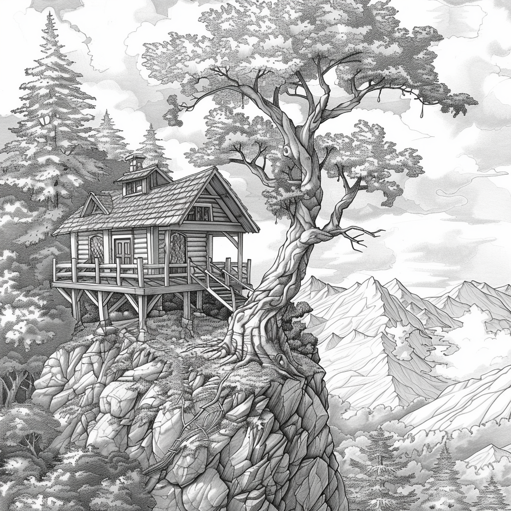 Twilight Refuge – The Treehouse Above the Clouds