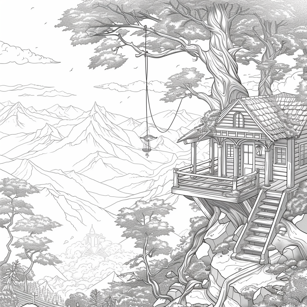 Twilight Refuge – The Treehouse Above the Clouds
