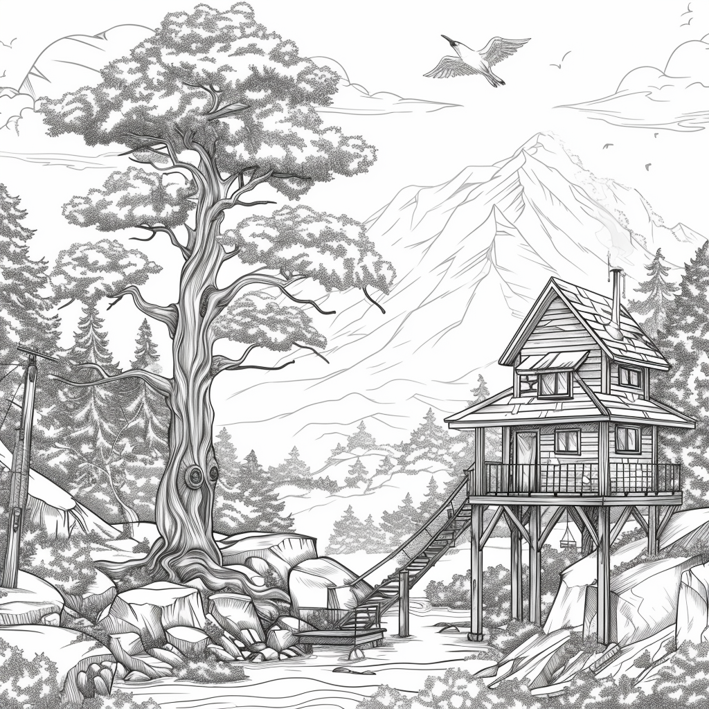 Twilight Refuge – The Treehouse Above the Clouds