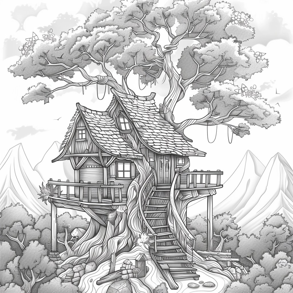 Twilight Refuge – The Treehouse Above the Clouds