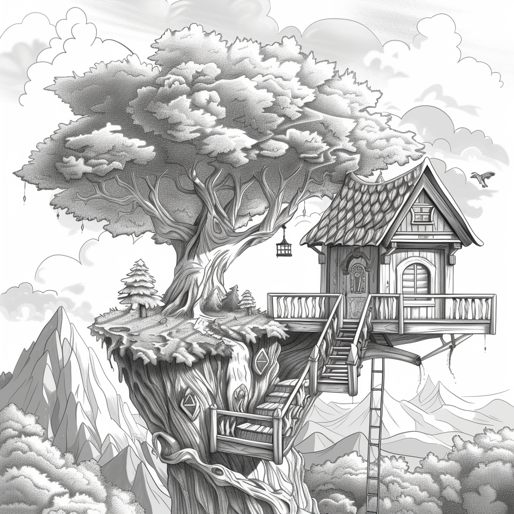Twilight Refuge – The Treehouse Above the Clouds