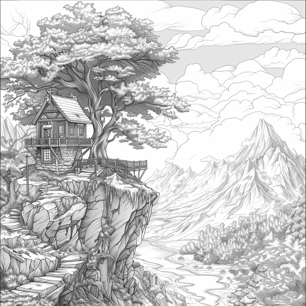 Twilight Refuge – The Treehouse Above the Clouds