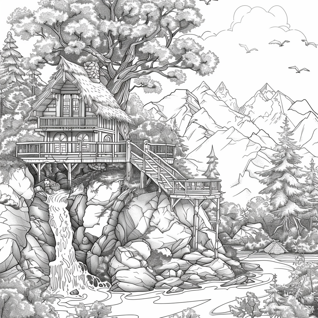 Twilight Refuge – The Treehouse Above the Clouds