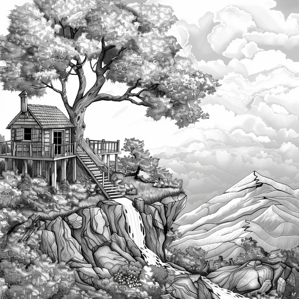 Twilight Refuge – The Treehouse Above the Clouds