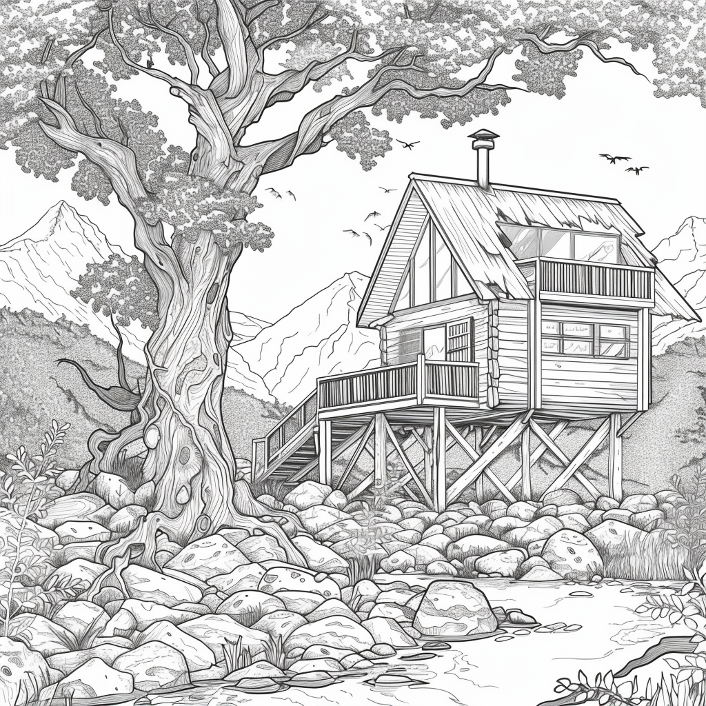Twilight Refuge – The Treehouse Above the Clouds