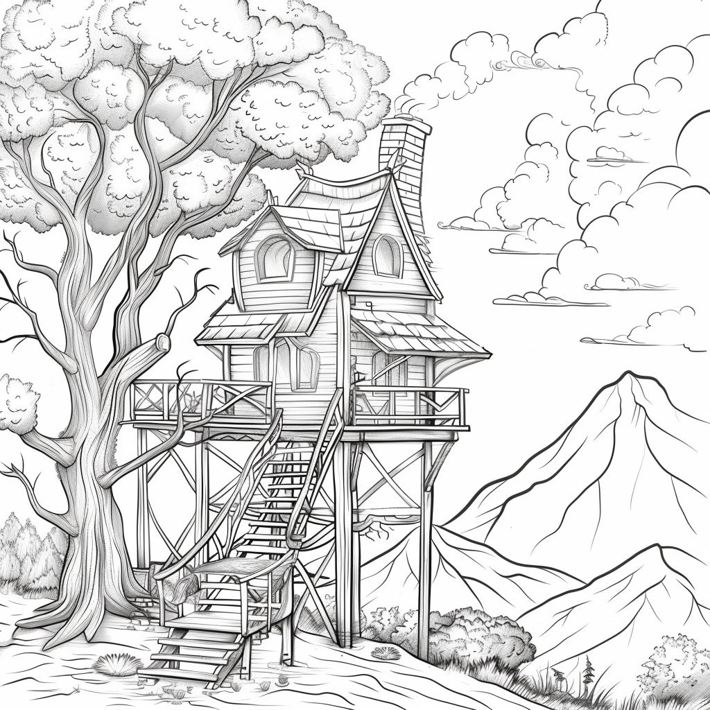Twilight Refuge – The Treehouse Above the Clouds
