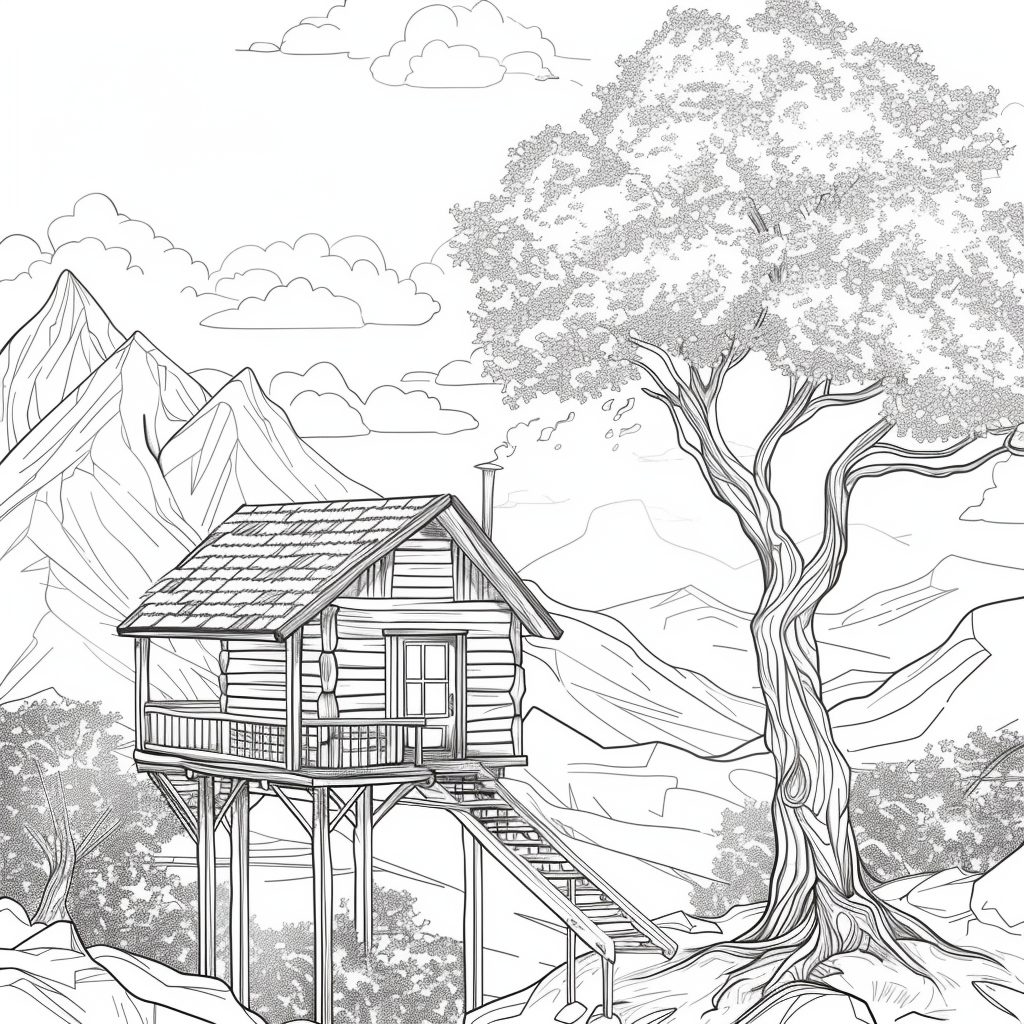 Twilight Refuge – The Treehouse Above the Clouds