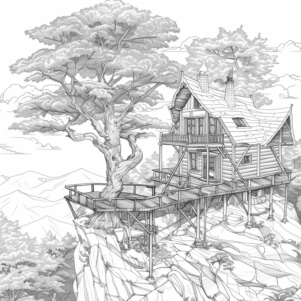 Twilight Refuge – The Treehouse Above the Clouds