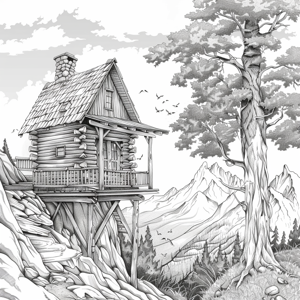 Twilight Refuge – The Treehouse Above the Clouds