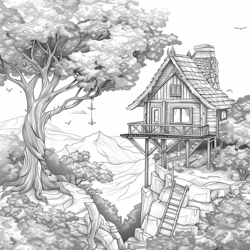 Twilight Refuge – The Treehouse Above the Clouds