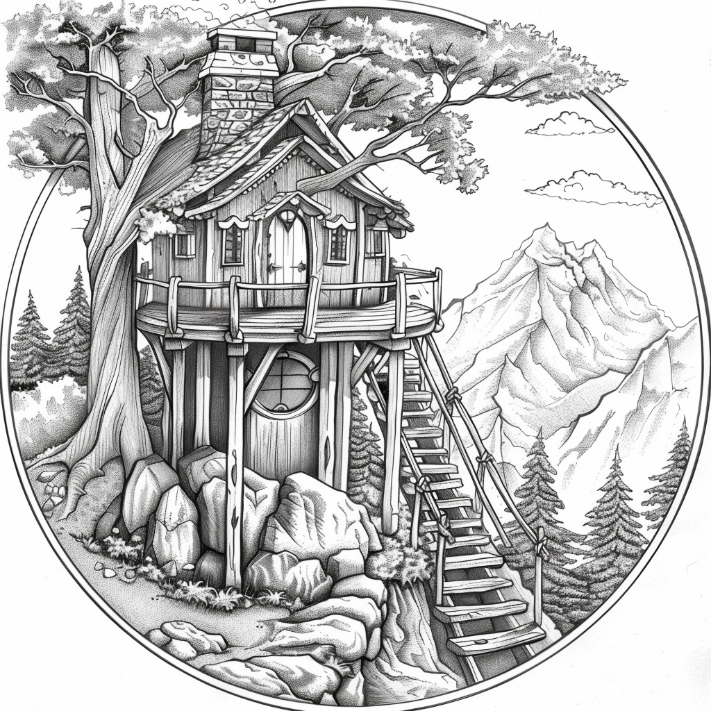 Twilight Refuge – The Treehouse Above the Clouds