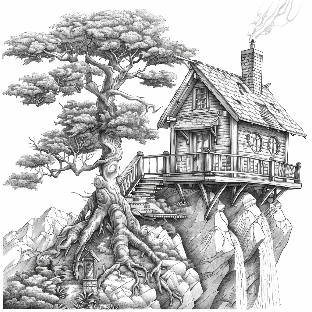 Twilight Refuge – The Treehouse Above the Clouds