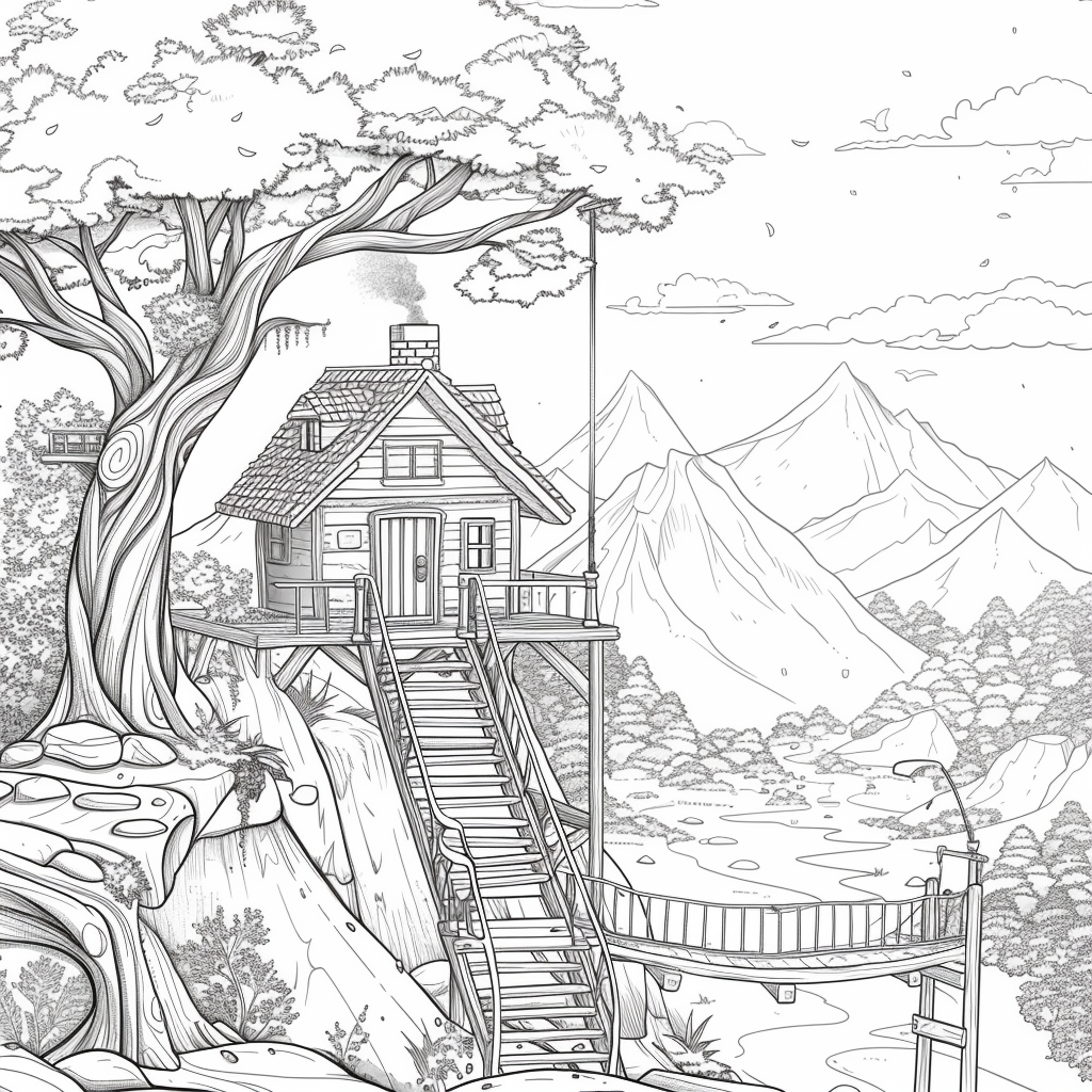 Twilight Refuge – The Treehouse Above the Clouds