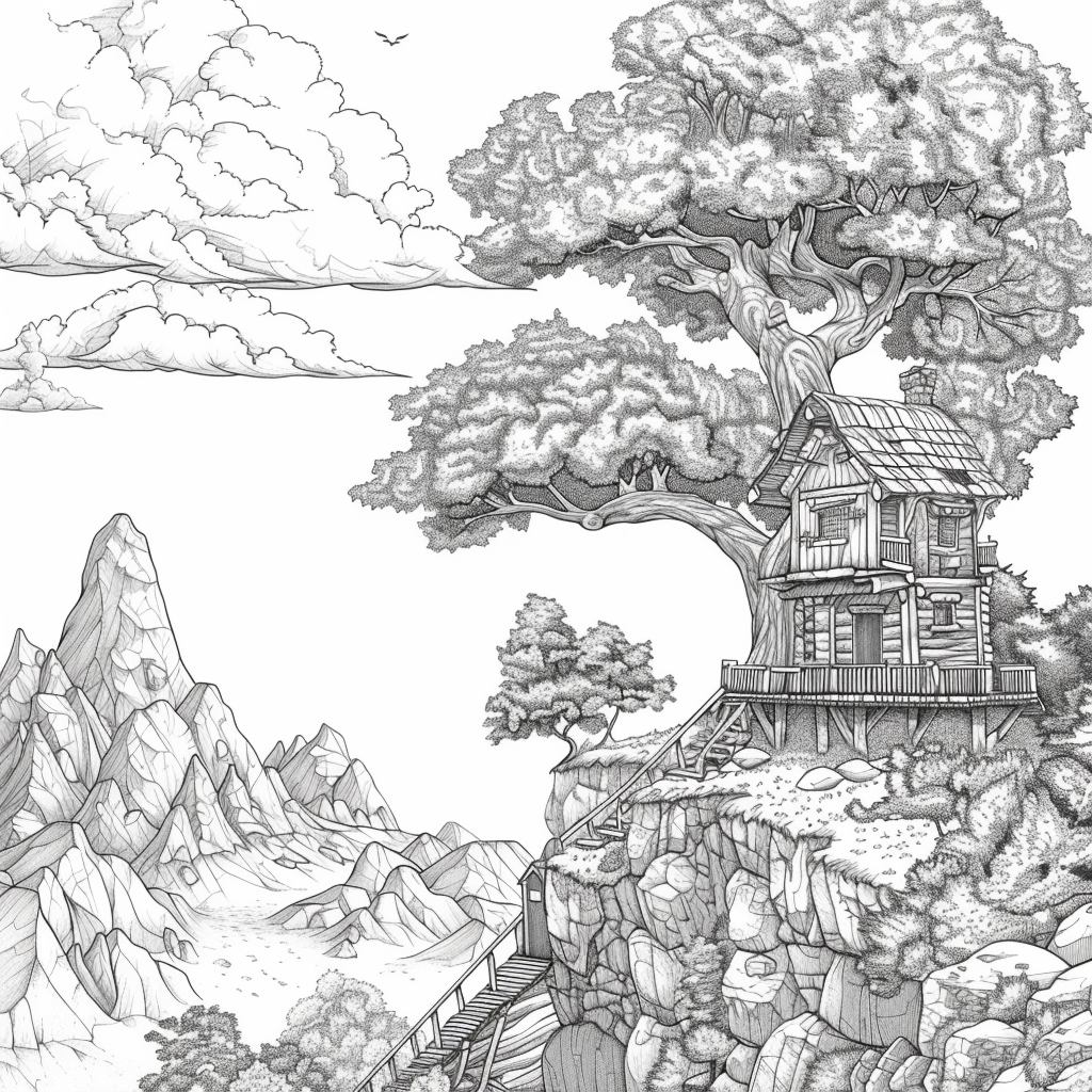 Twilight Refuge – The Treehouse Above the Clouds