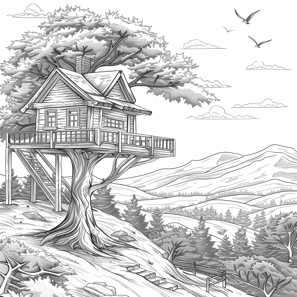 Twilight Refuge – The Treehouse Above the Clouds