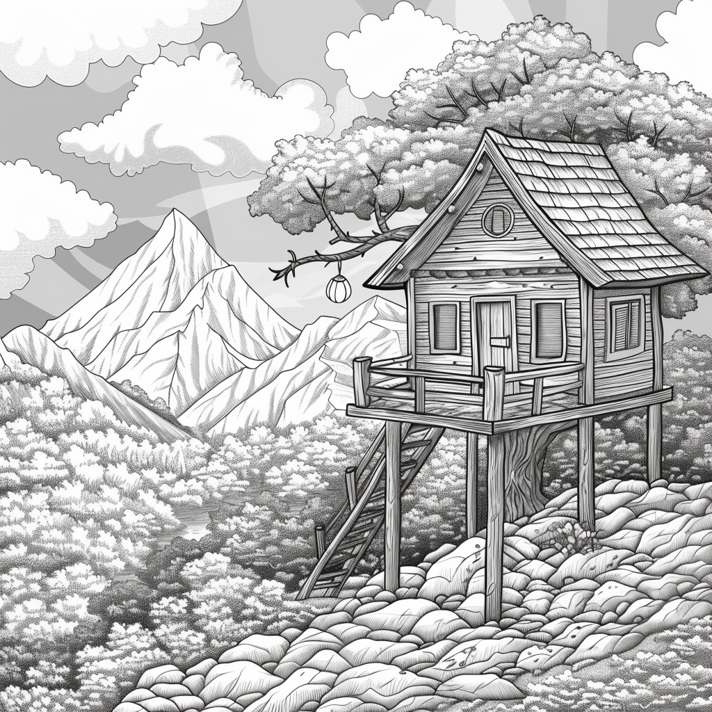 Twilight Refuge – The Treehouse Above the Clouds
