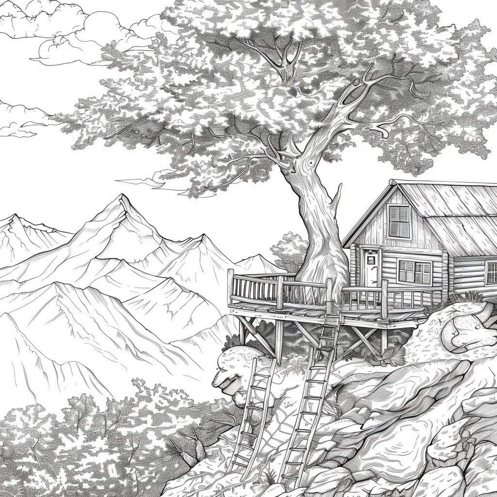 Twilight Refuge – The Treehouse Above the Clouds