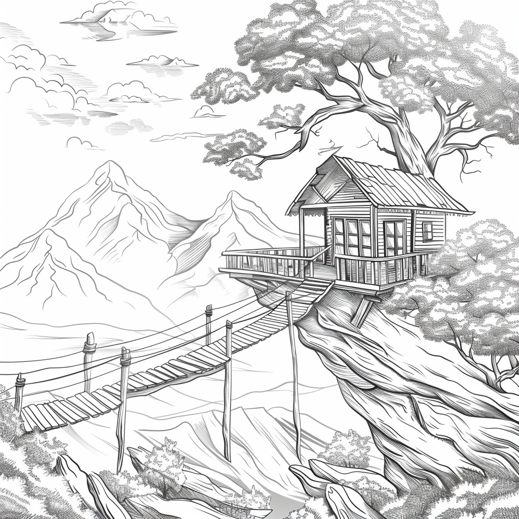 Twilight Refuge – The Treehouse Above the Clouds