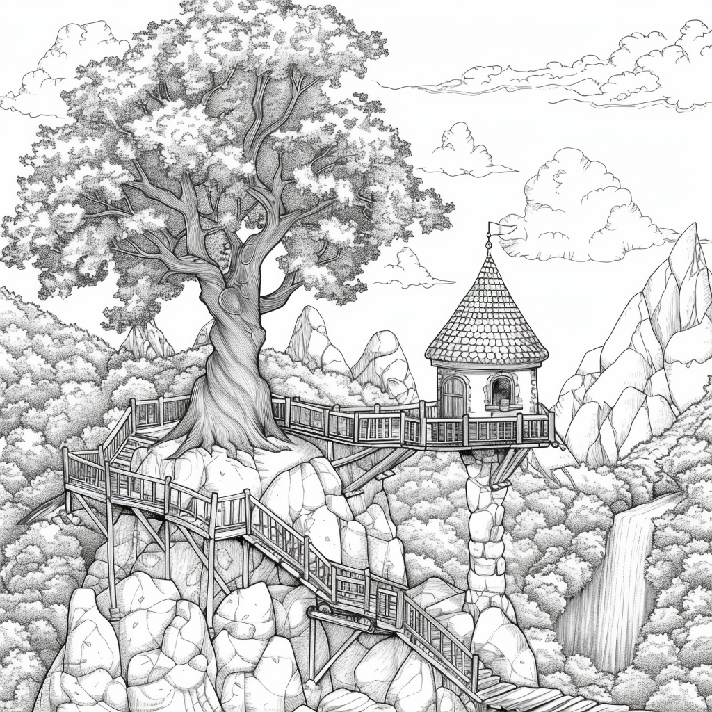 Twilight Refuge – The Treehouse Above the Clouds