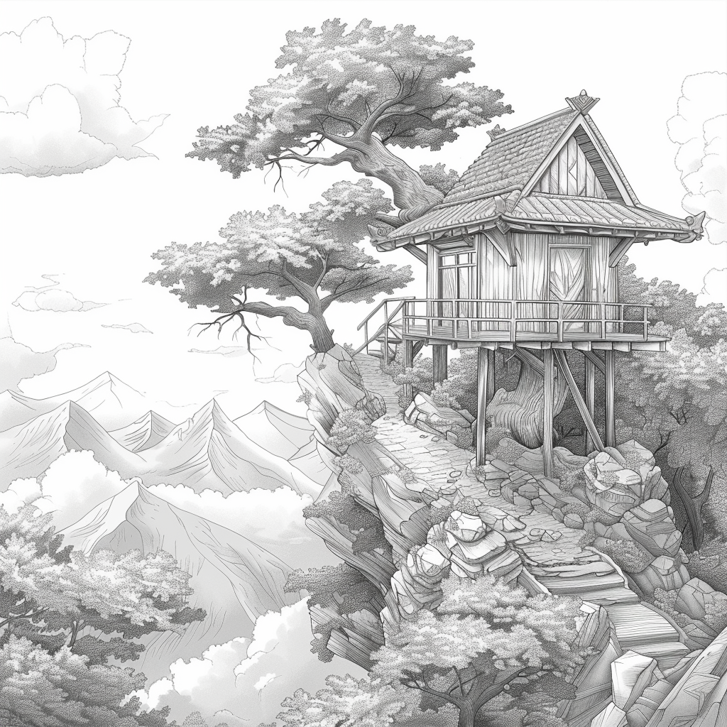 Twilight Refuge – The Treehouse Above the Clouds