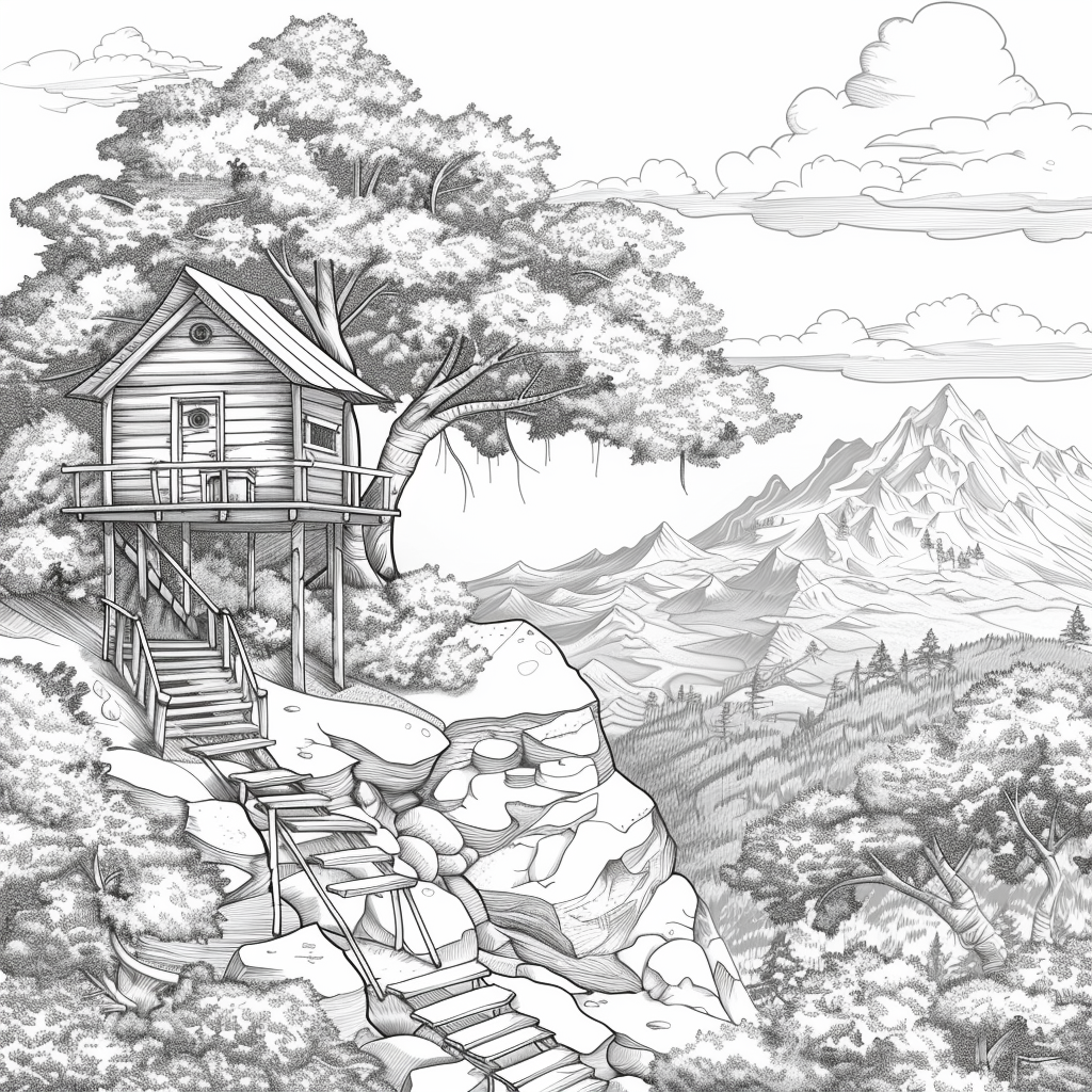 Twilight Refuge – The Treehouse Above the Clouds