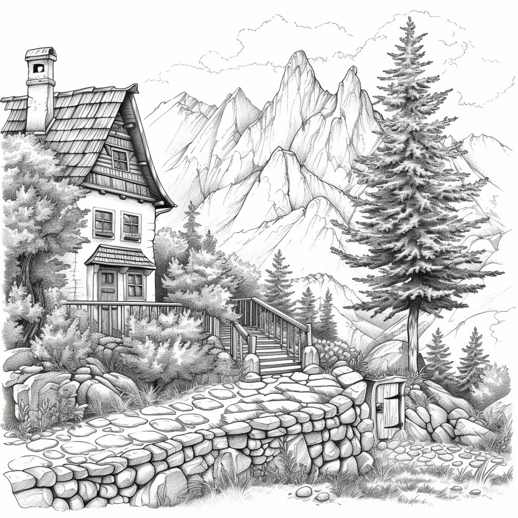 A Cozy Cottage in the Mountain Woods
