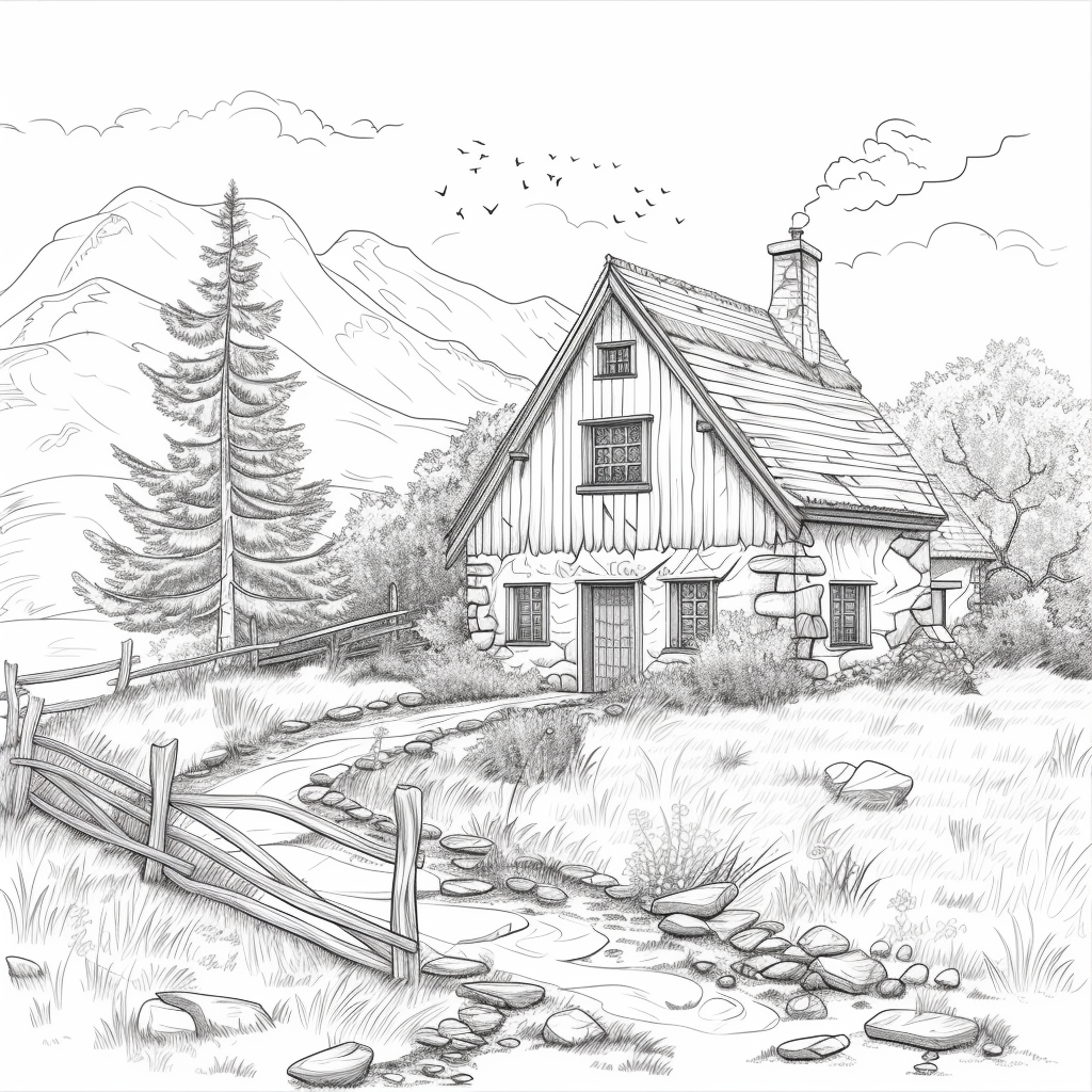 A Cozy Cottage in the Mountain Woods