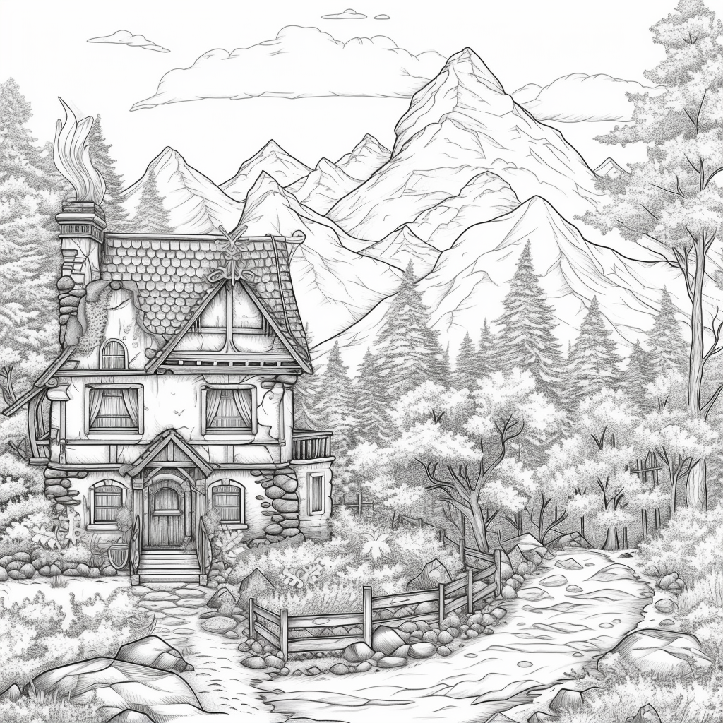 A Cozy Cottage in the Mountain Woods