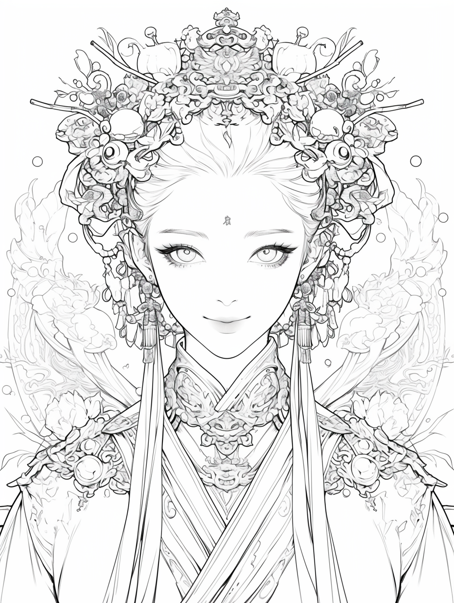 Korean Hanbok Fantasy with Peacock Wings