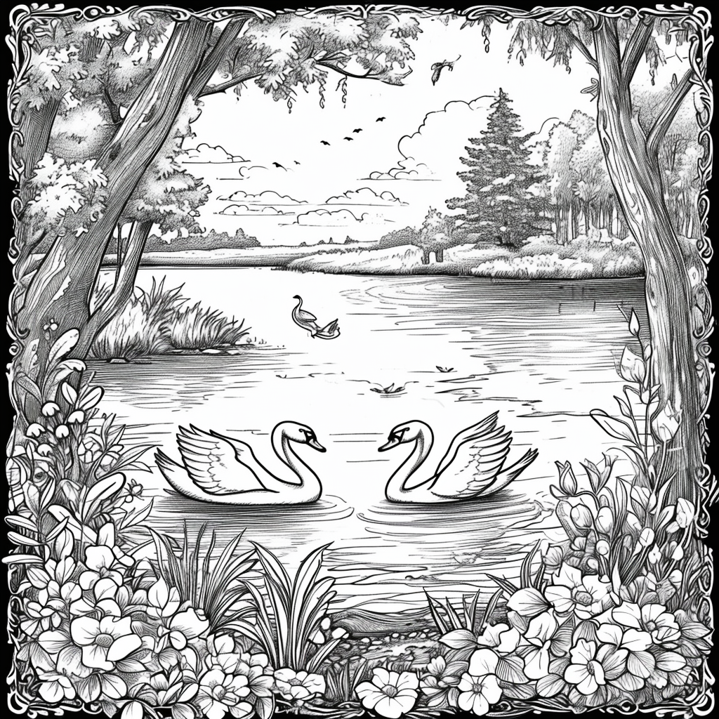 Swans of the Birch Forest