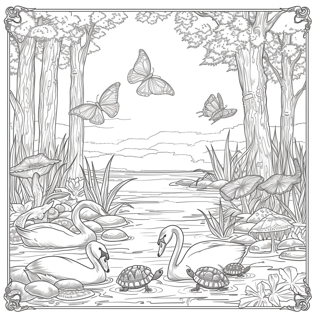Swans of the Birch Forest