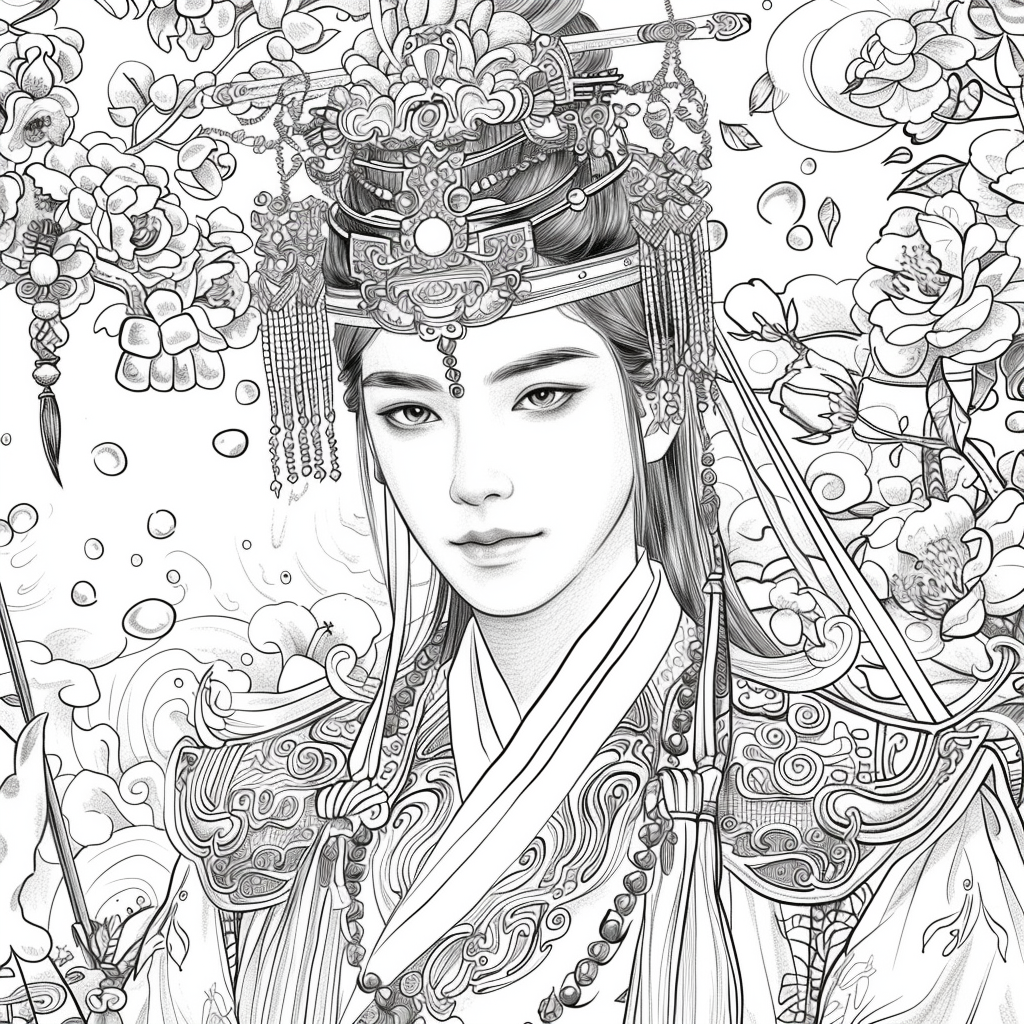 Floral hanbok
